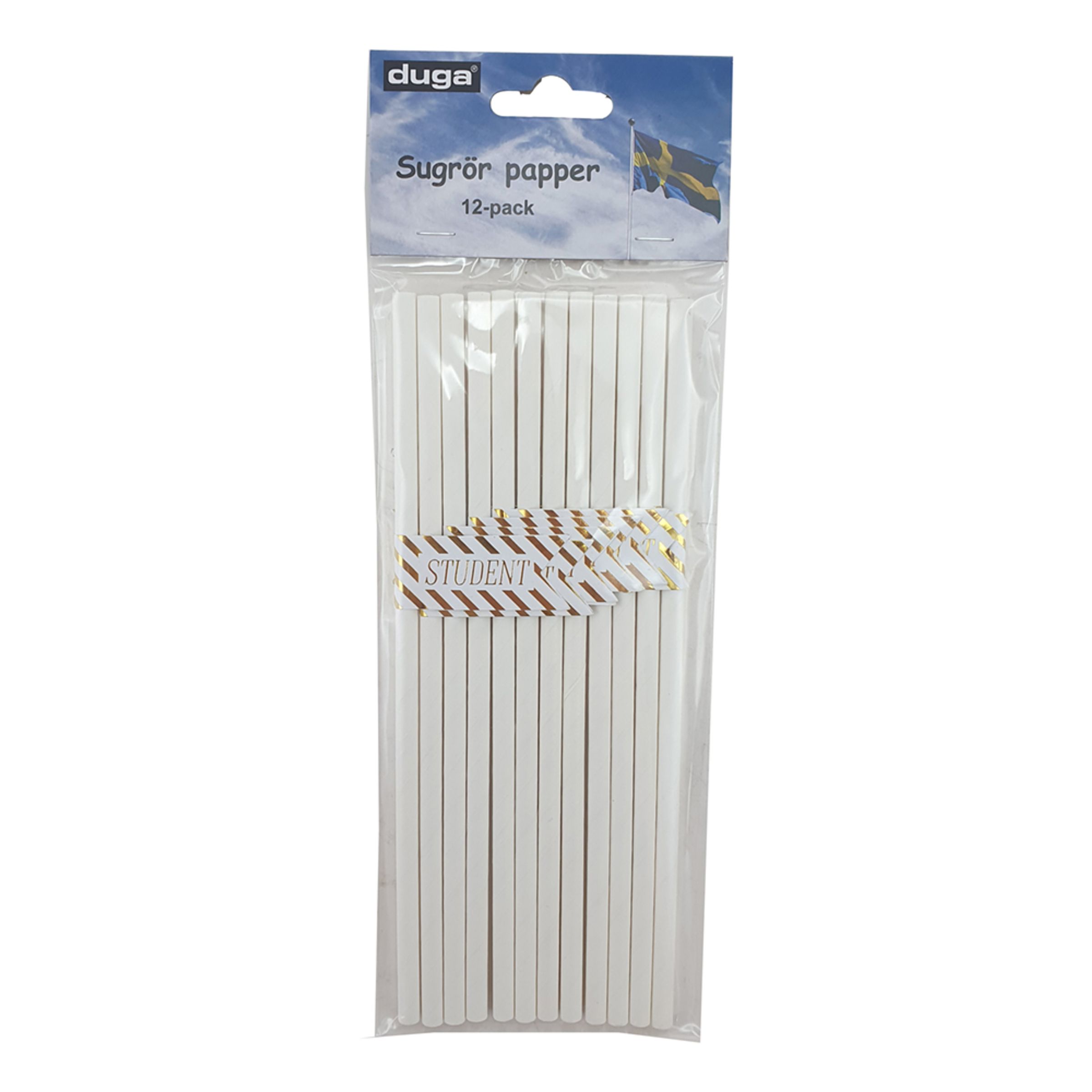Papperssugrör Studenten - 12-pack
