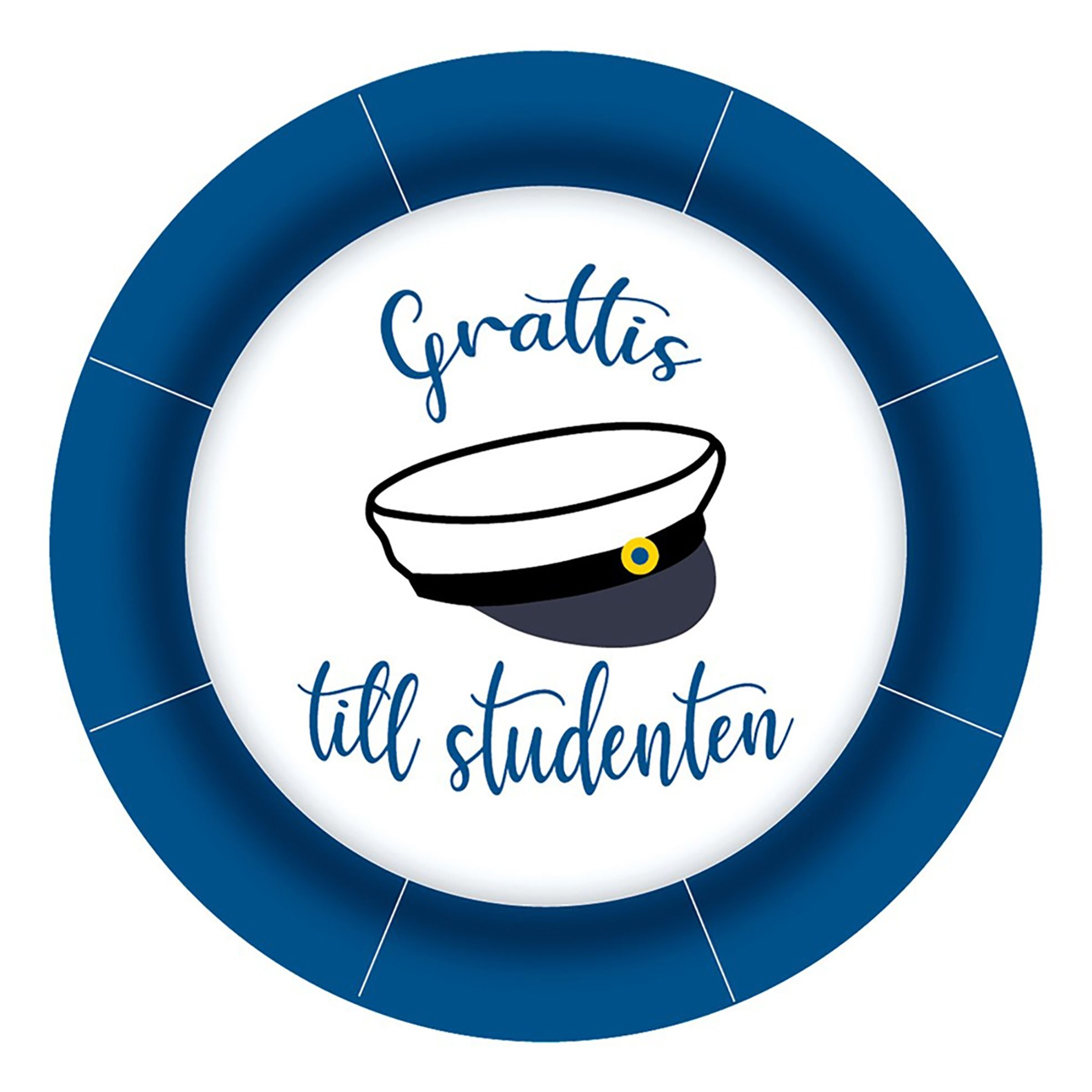 Pappersassietter Grattis till Studenten - 8-pack
