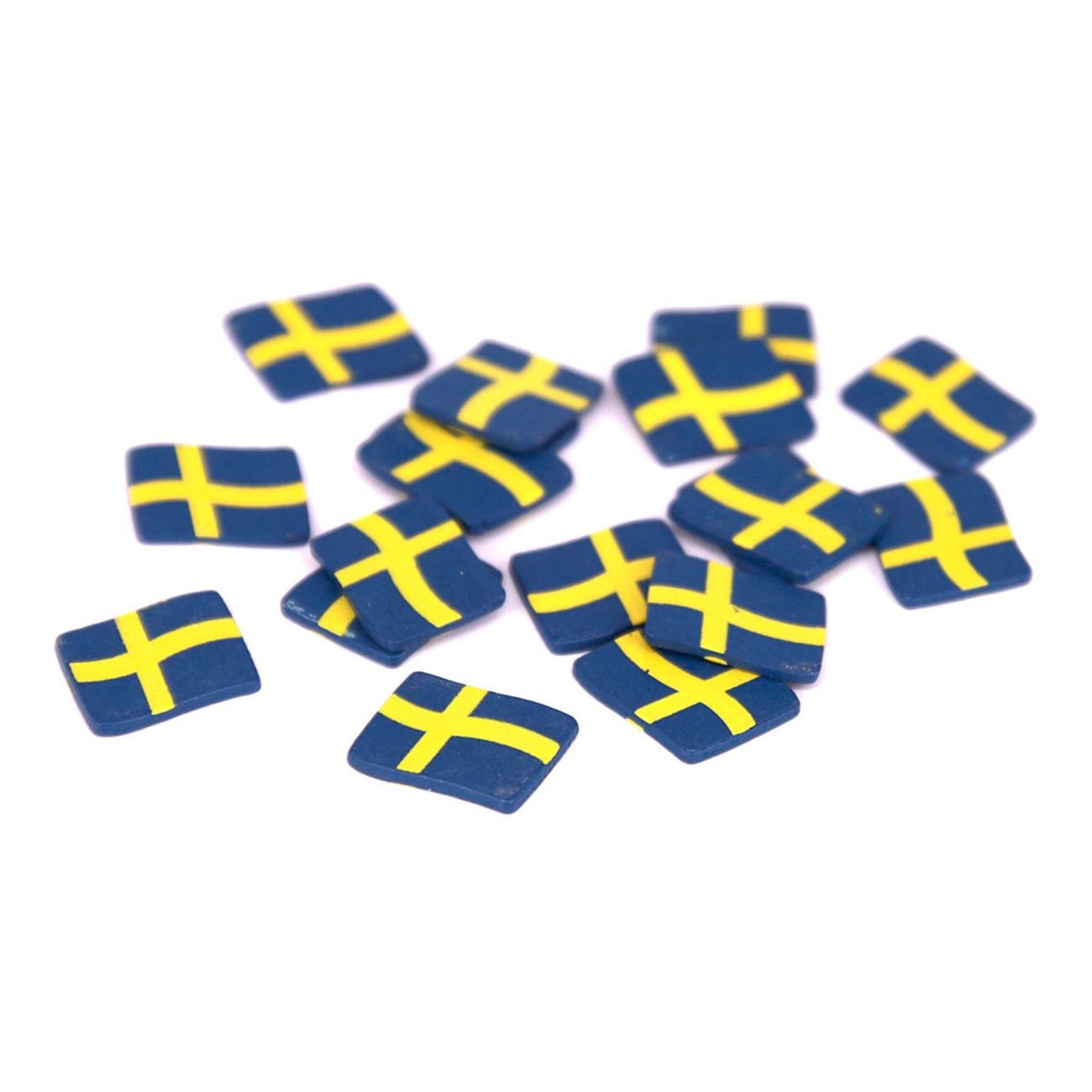 Konfetti Sverigeflaggor i Trä