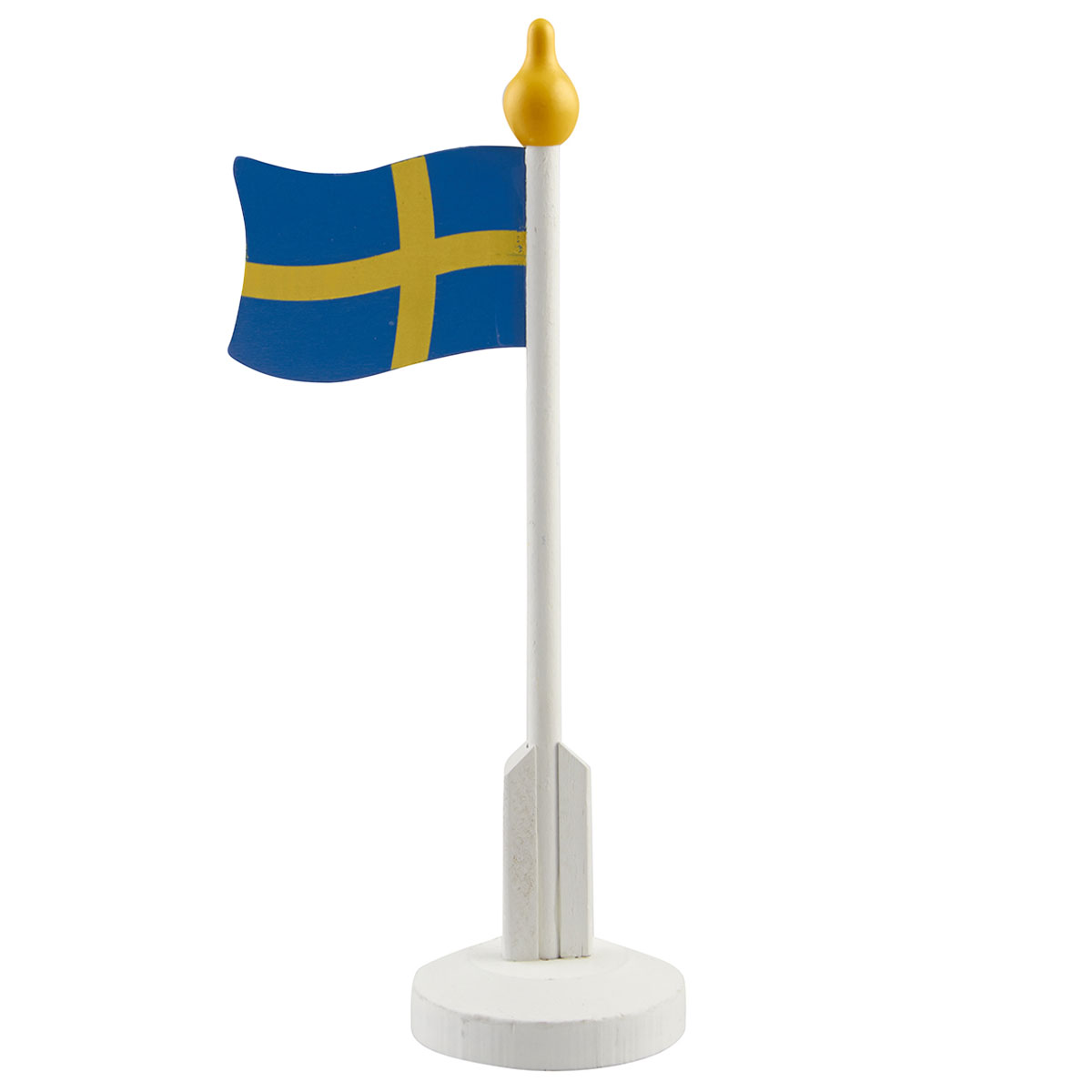Sverige Bordsflagga Trä