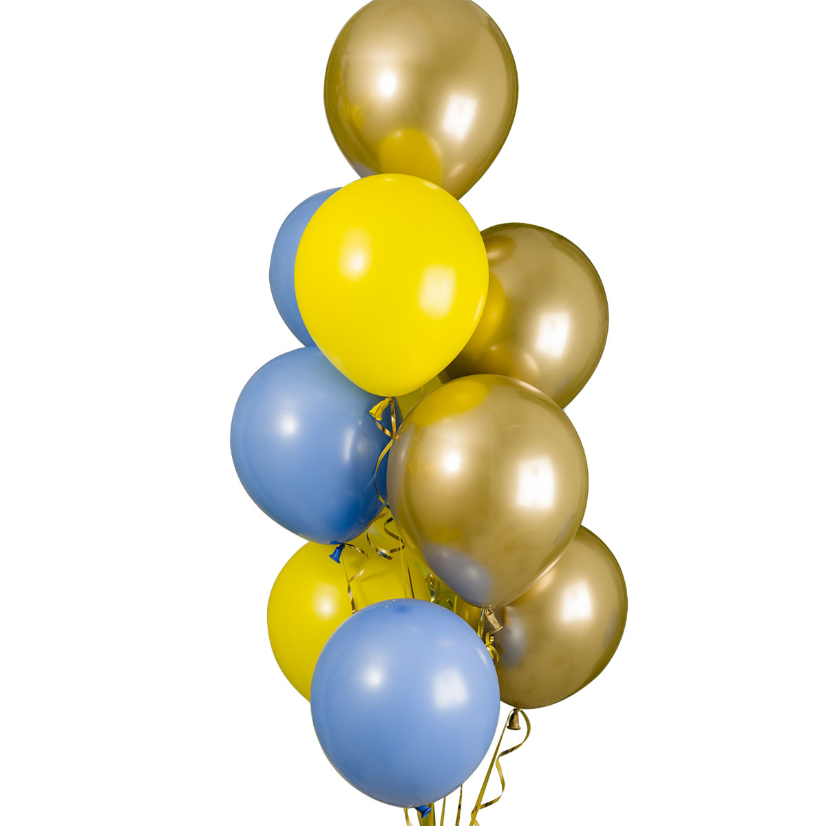 Ballongkit Guld/Blå/Gul 12-pack