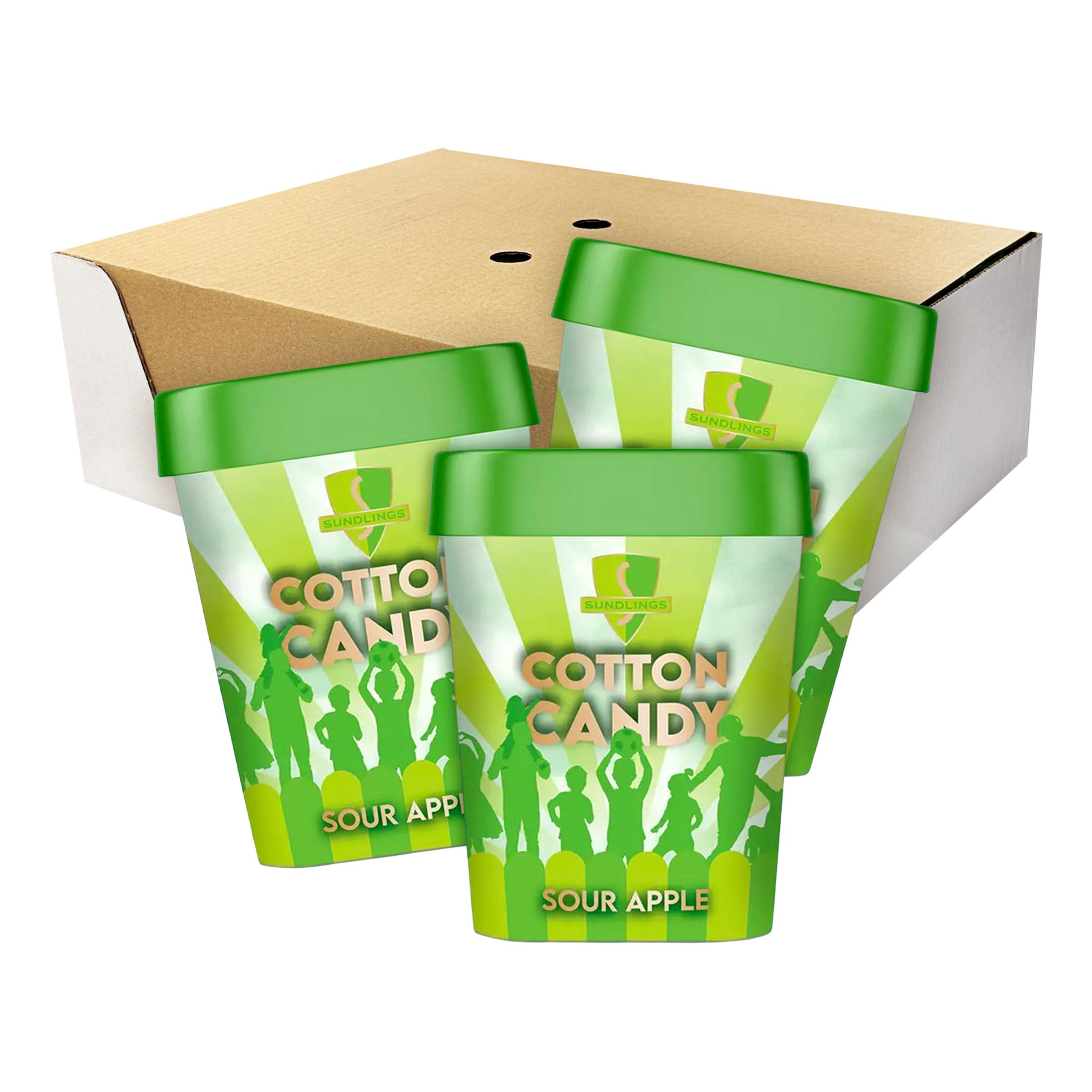 Sundlings Sockervadd Sour Apple Storpack - 12-pack