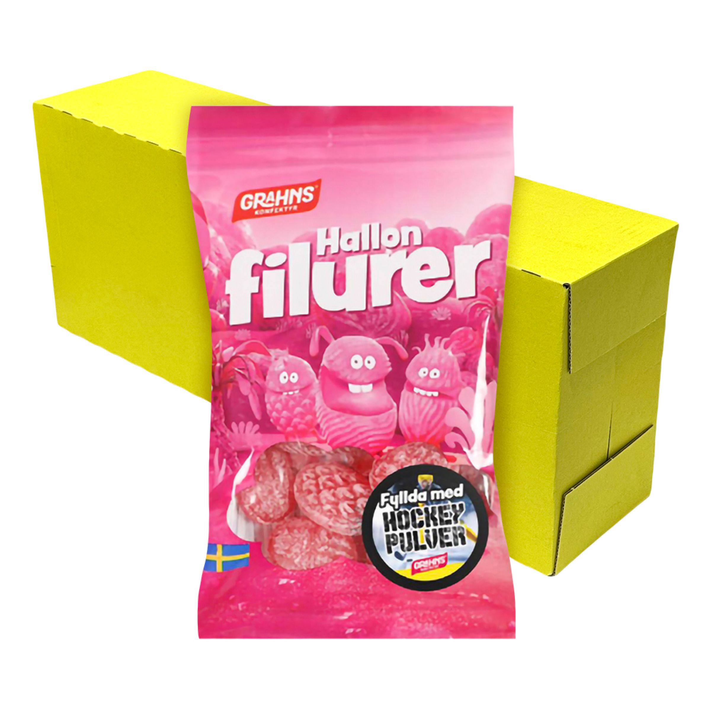 Grahns Hallonfilurer med Pulver Storpack - 20-pack