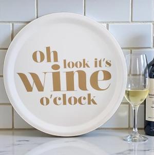 Bricka "Wine o'clock"